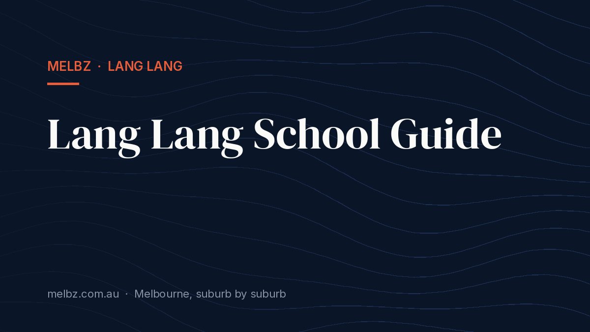 Title card: Lang Lang School Guide