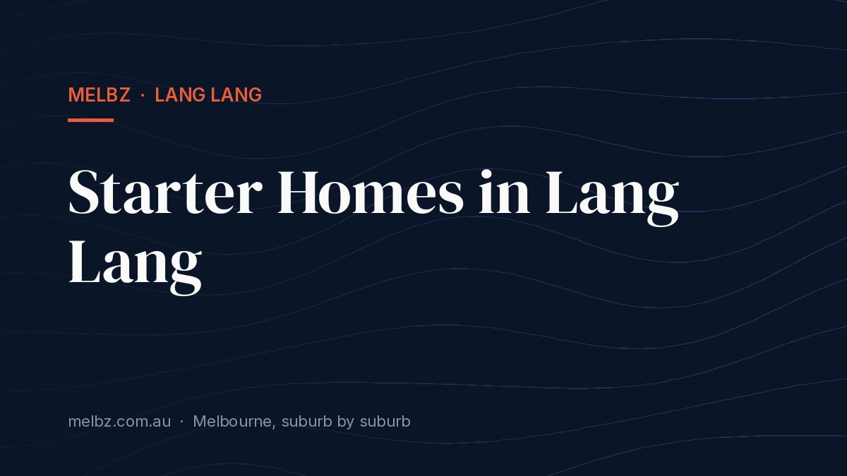 Title card: Starter Homes in Lang Lang