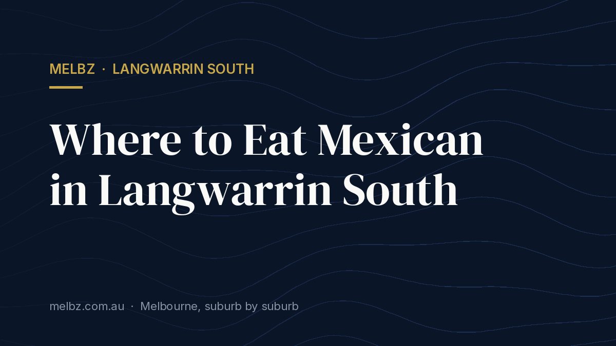Title card: Where to Eat Mexican in Langwarrin South