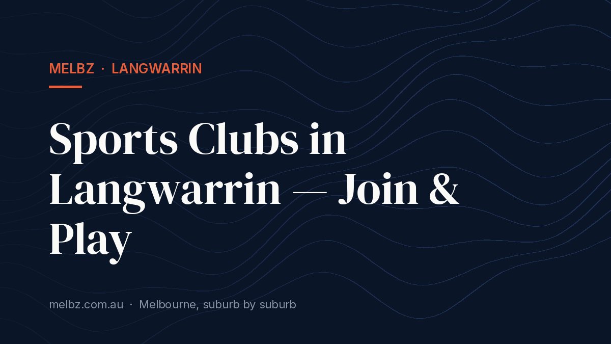 Title card: Sports Clubs in Langwarrin — Join & Play