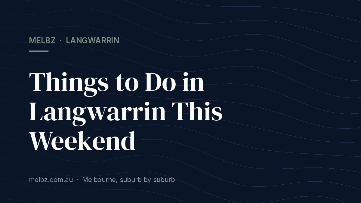 Title card: Things to Do in Langwarrin This Weekend