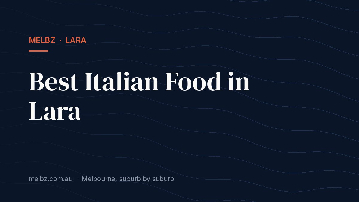 Title card: Best Italian Food in Lara