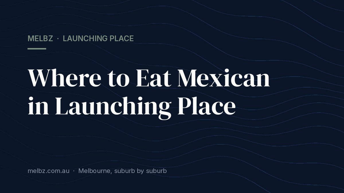 Title card: Where to Eat Mexican in Launching Place