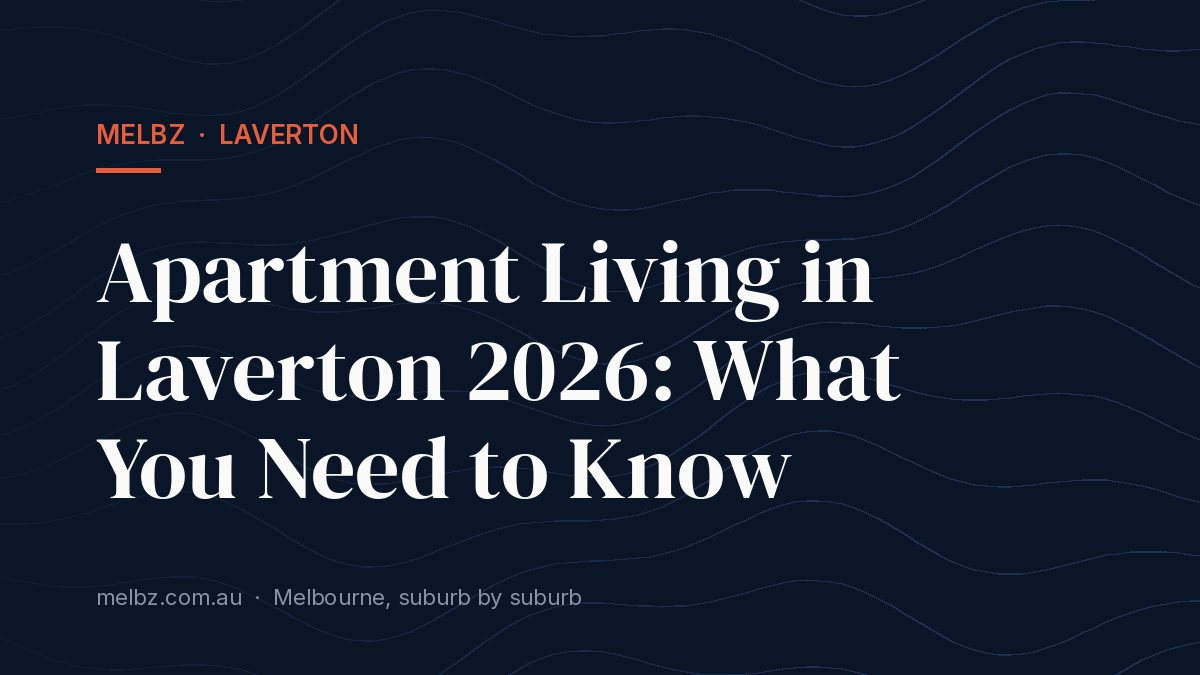 Title card: Apartment Living in Laverton 2026: What You Need to Know