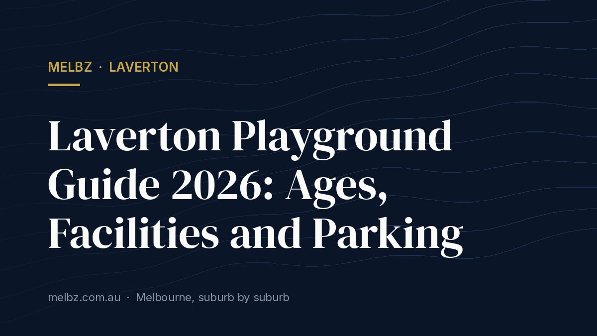 Title card: Laverton Playground Guide 2026: Ages, Facilities and Parking