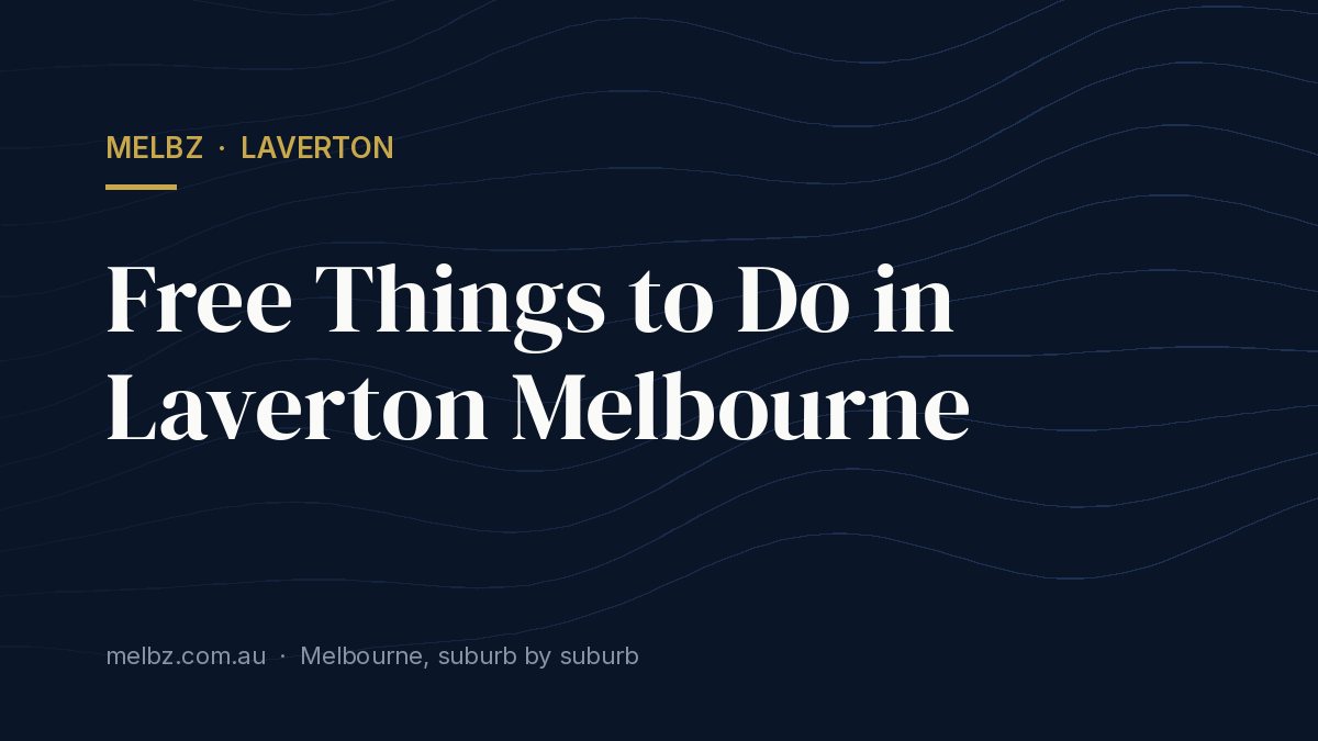 Title card: Free Things to Do in Laverton Melbourne