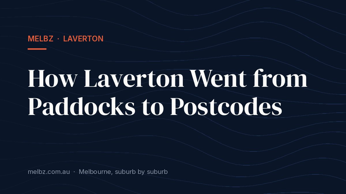 Title card: How Laverton Went from Paddocks to Postcodes