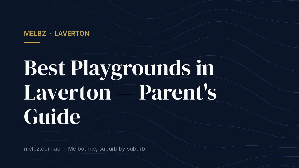 Title card: Best Playgrounds in Laverton — Parent's Guide