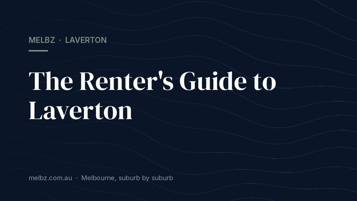 Title card: The Renter's Guide to Laverton