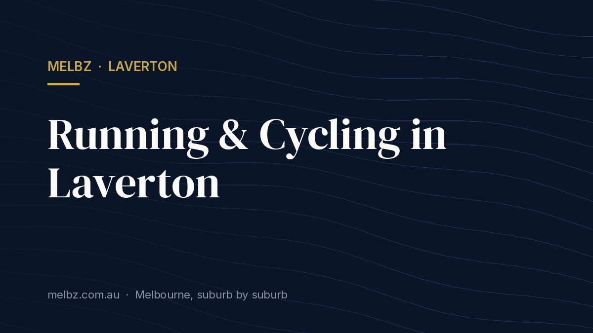 Title card: Running & Cycling in Laverton
