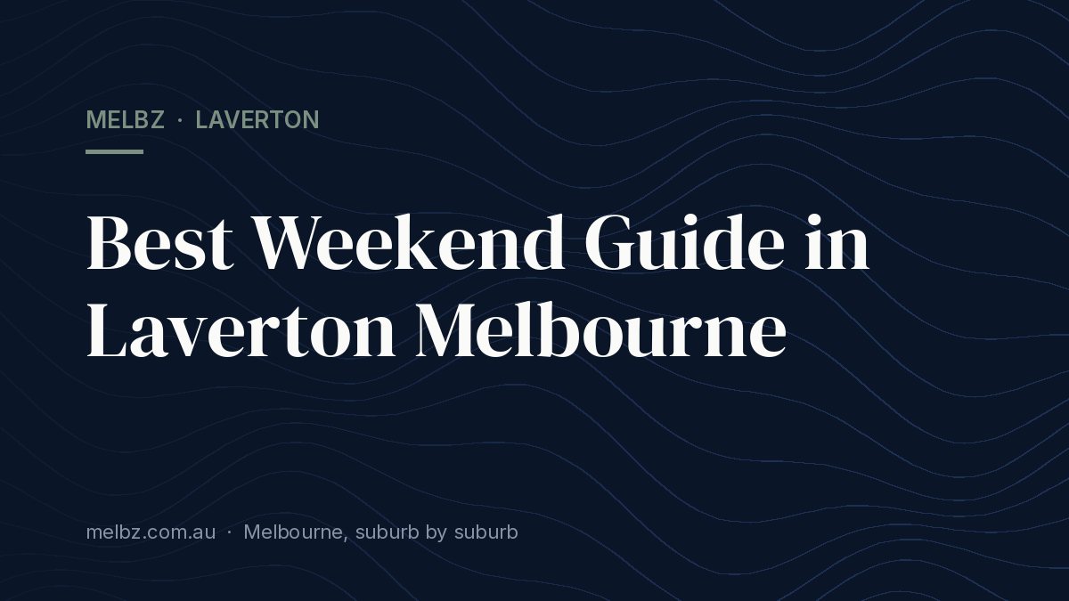 Title card: Best Weekend Guide in Laverton Melbourne