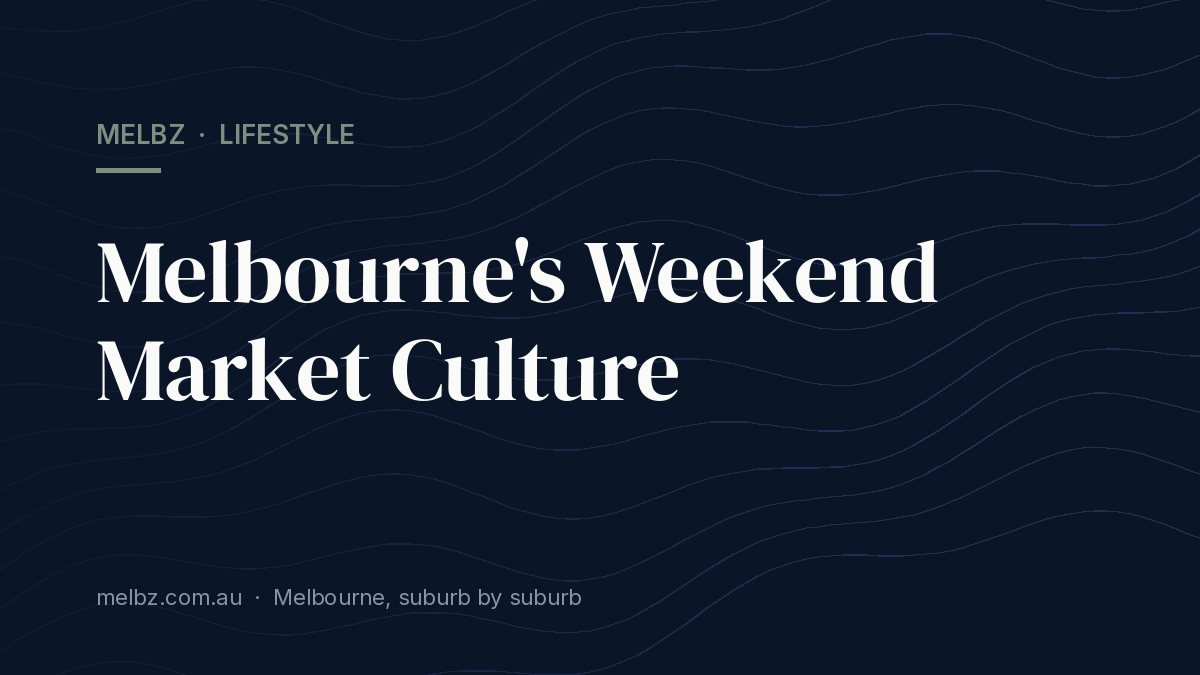 Title card: Melbourne's Weekend Market Culture