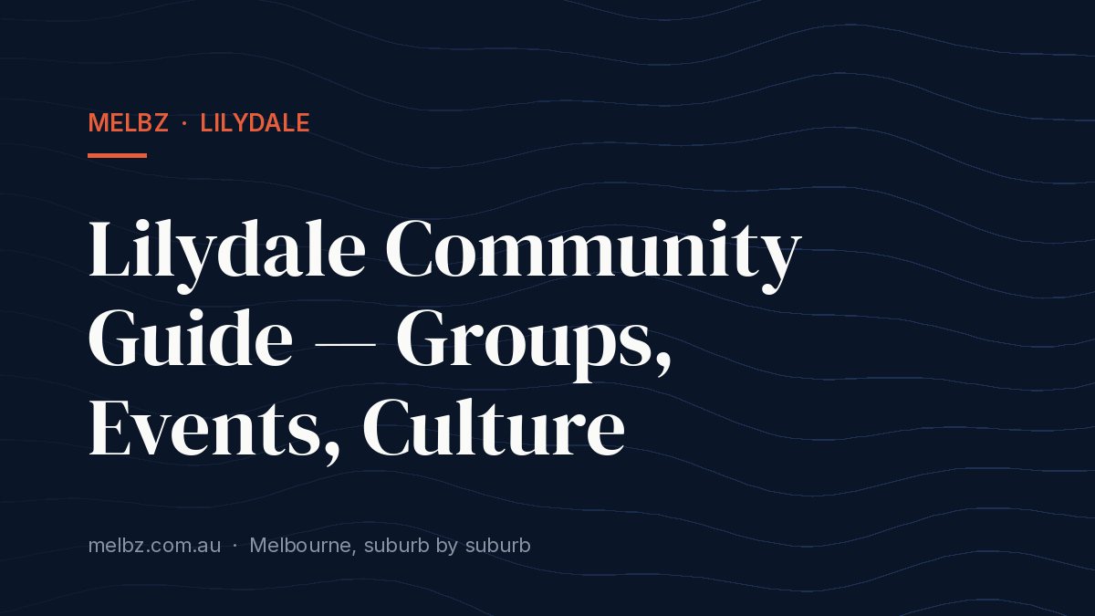 Title card: Lilydale Community Guide — Groups, Events, Culture
