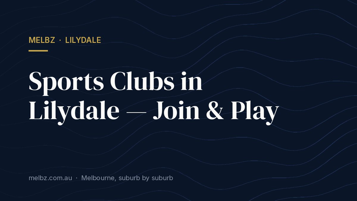 Title card: Sports Clubs in Lilydale — Join & Play
