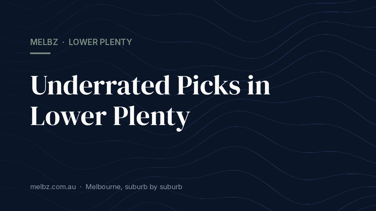 Title card: Underrated Picks in Lower Plenty