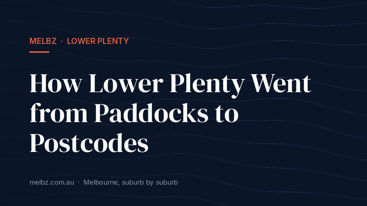 Title card: How Lower Plenty Went from Paddocks to Postcodes