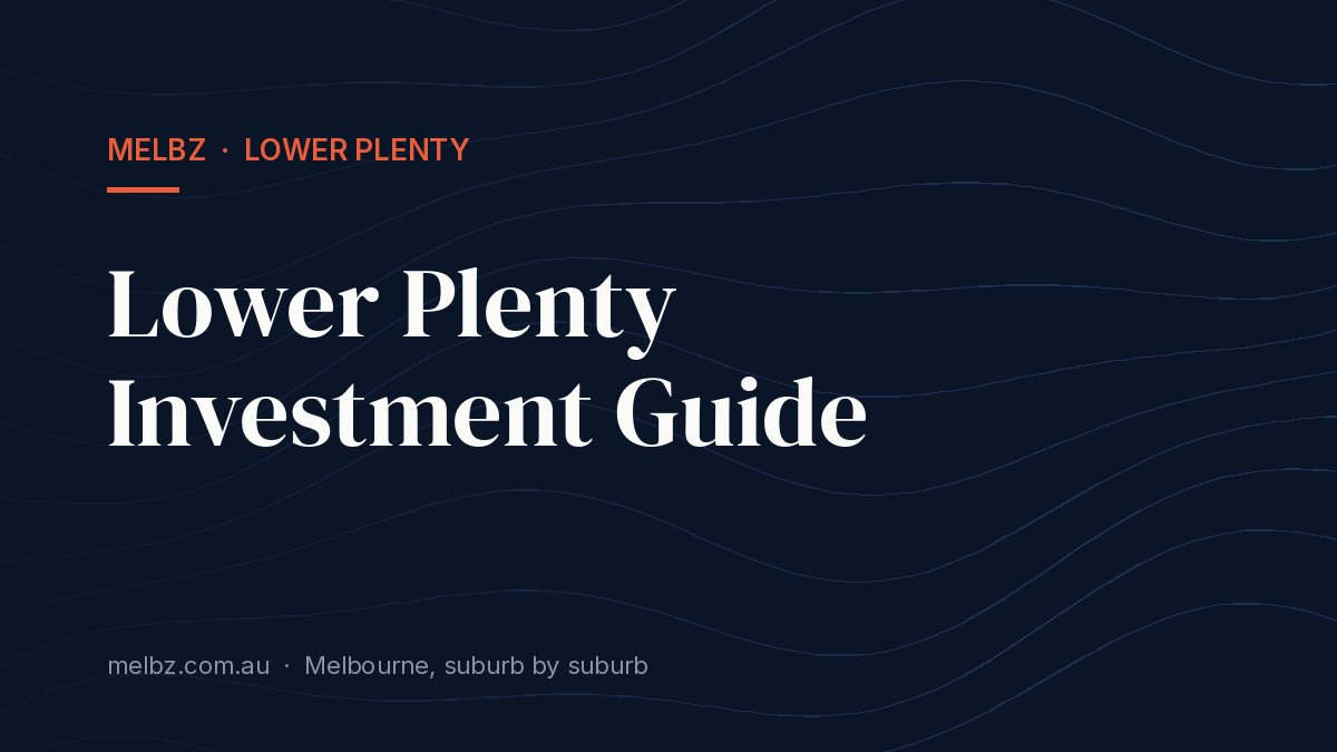 Title card: Lower Plenty Investment Guide