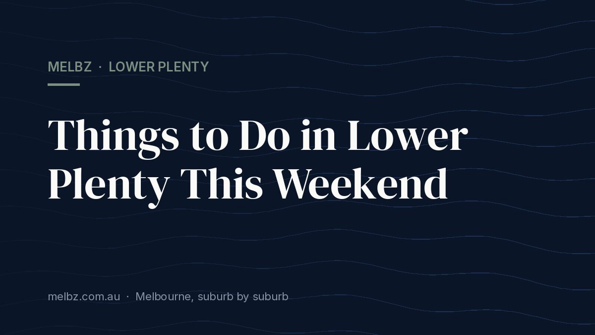 Title card: Things to Do in Lower Plenty This Weekend