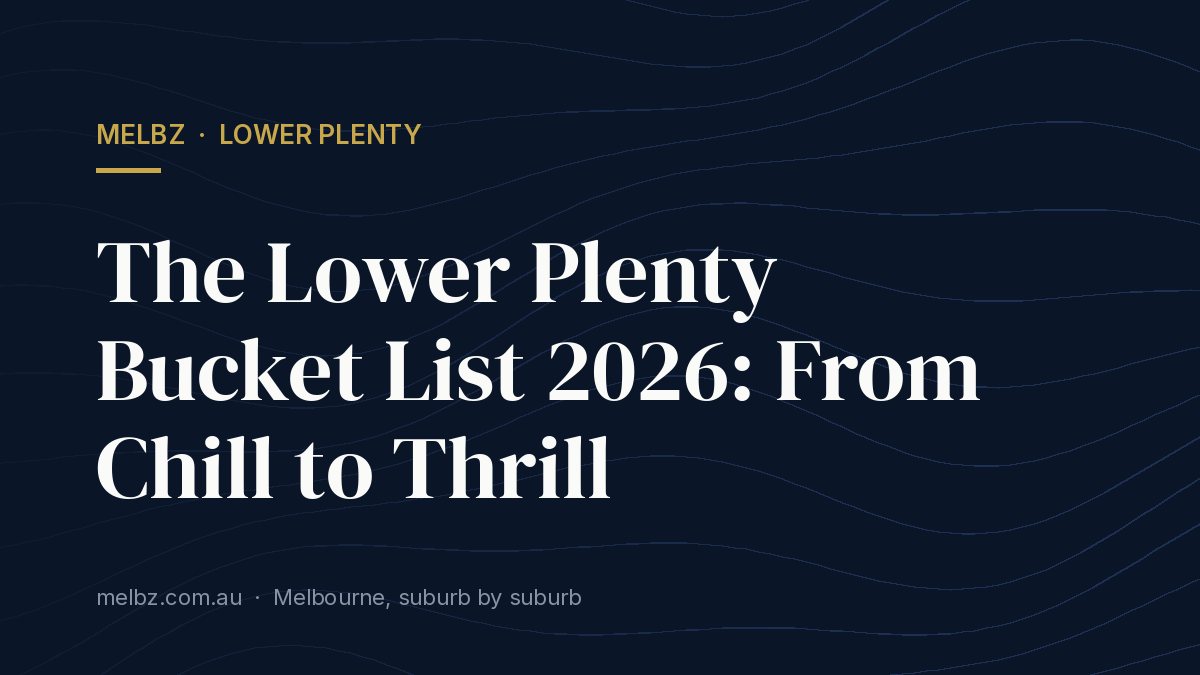 Title card: The Lower Plenty Bucket List 2026: From Chill to Thrill
