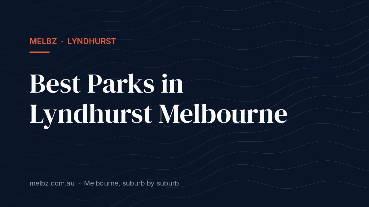 Title card: Best Parks in Lyndhurst Melbourne