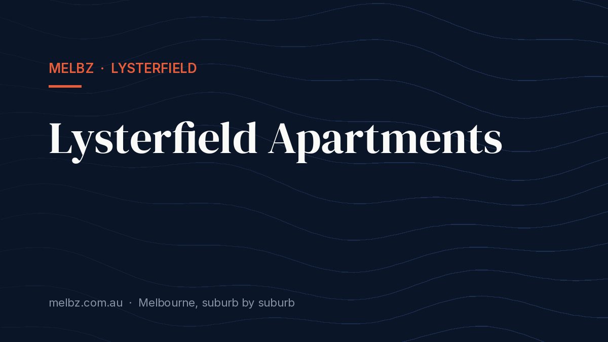 Title card: Lysterfield Apartments