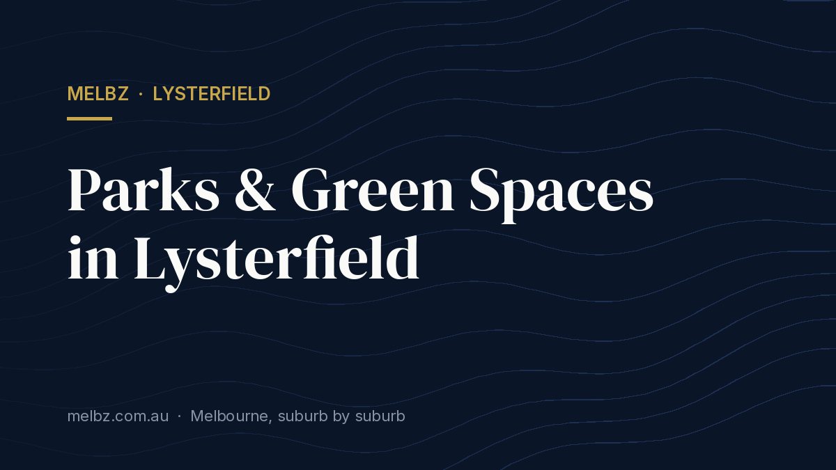 Title card: Parks & Green Spaces in Lysterfield