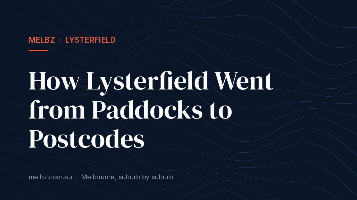 Title card: How Lysterfield Went from Paddocks to Postcodes