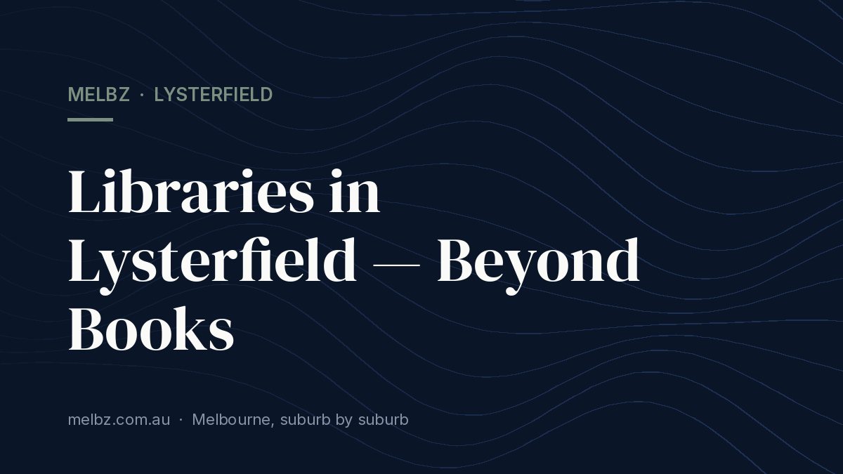 Title card: Libraries in Lysterfield — Beyond Books