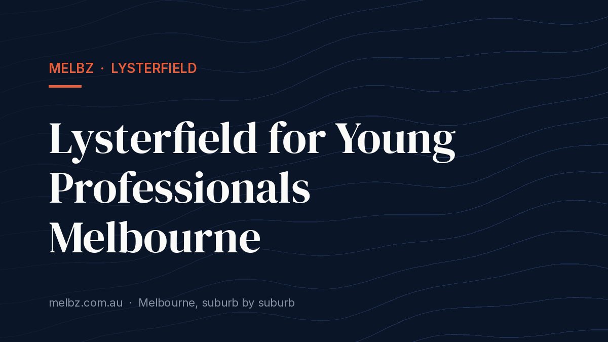 Title card: Lysterfield for Young Professionals Melbourne