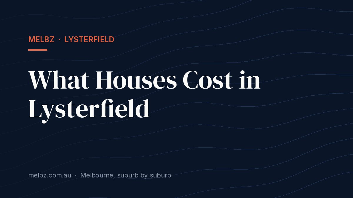 Title card: What Houses Cost in Lysterfield