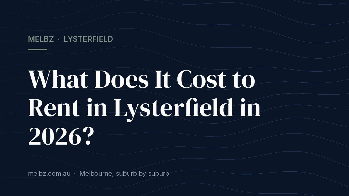 Title card: What Does It Cost to Rent in Lysterfield in 2026?