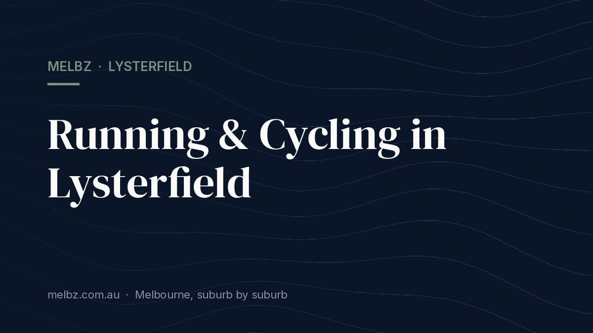 Title card: Running & Cycling in Lysterfield