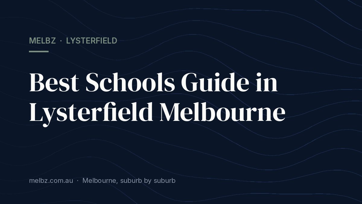 Title card: Best Schools Guide in Lysterfield Melbourne