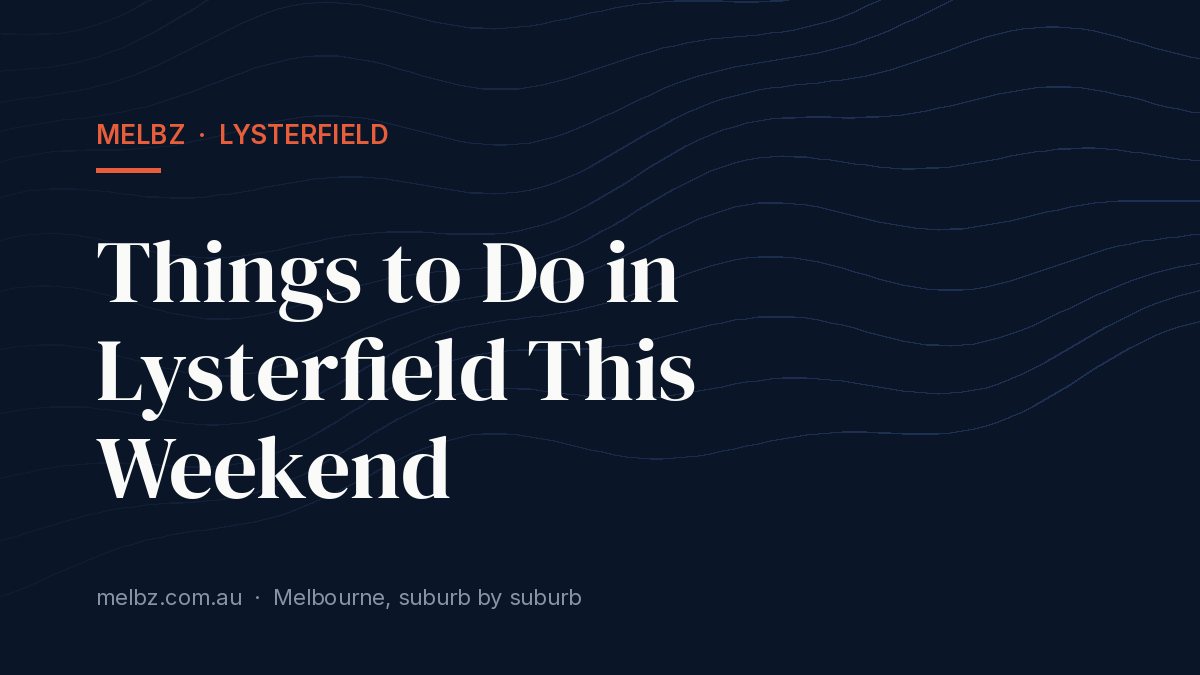 Title card: Things to Do in Lysterfield This Weekend