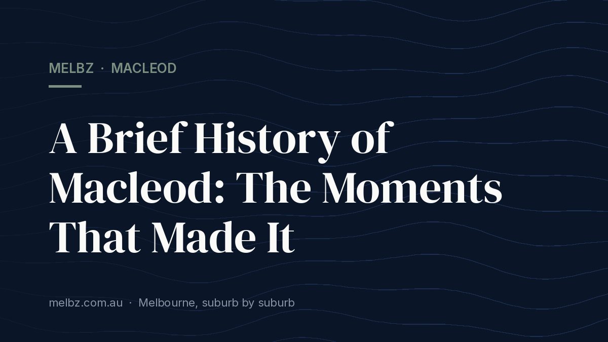 Title card: A Brief History of Macleod: The Moments That Made It