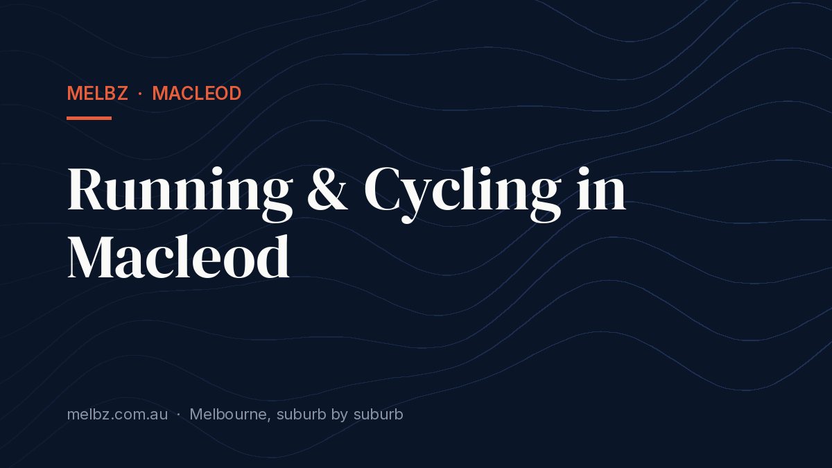 Title card: Running & Cycling in Macleod