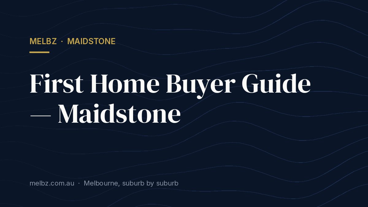 Title card: First Home Buyer Guide — Maidstone