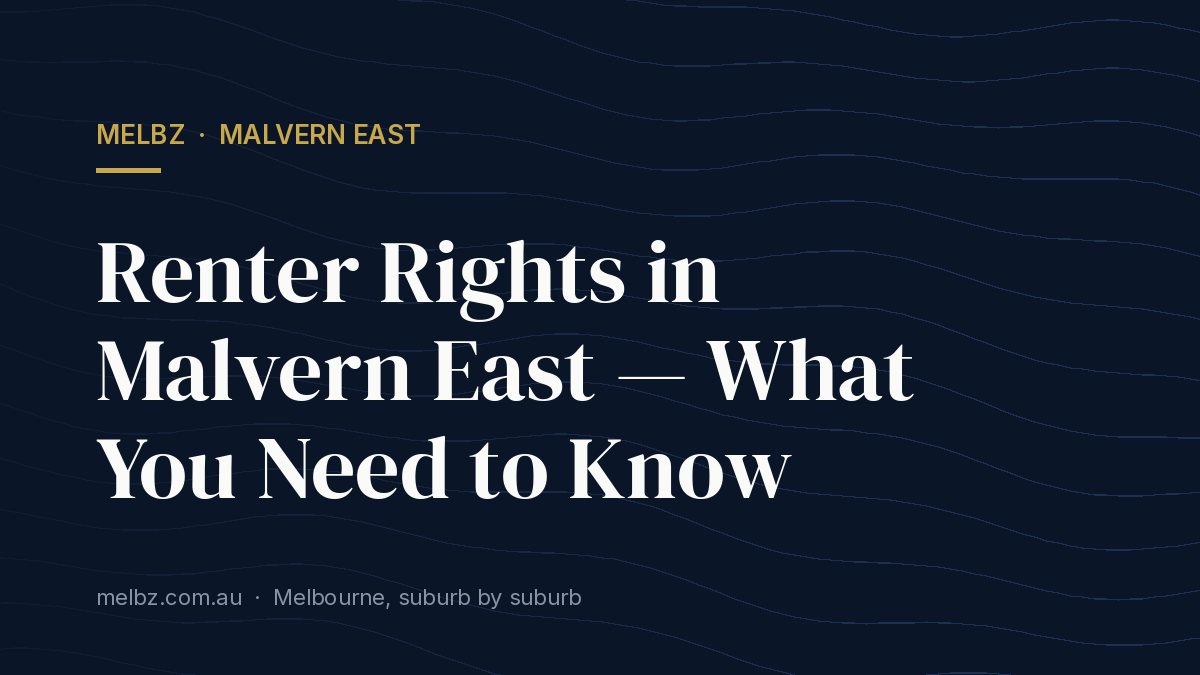 Title card: Renter Rights in Malvern East — What You Need to Know