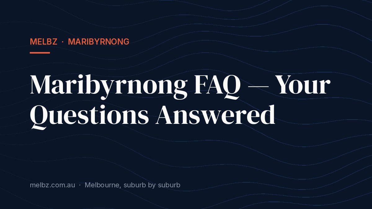 Title card: Maribyrnong FAQ — Your Questions Answered