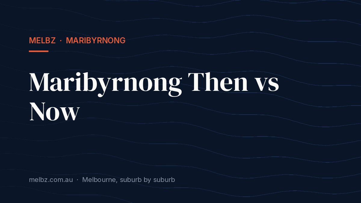 Title card: Maribyrnong Then vs Now