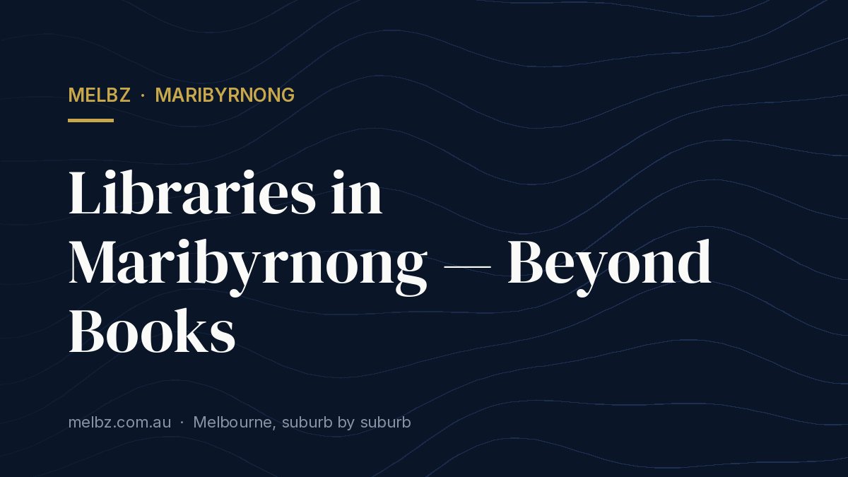 Title card: Libraries in Maribyrnong — Beyond Books