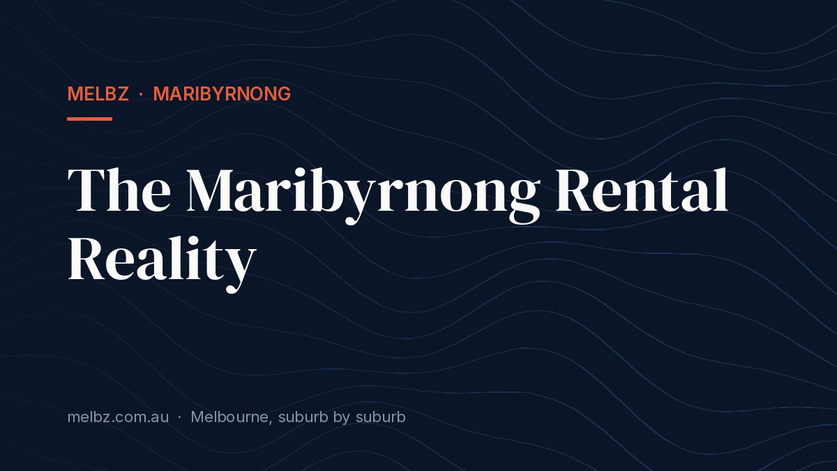 Title card: The Maribyrnong Rental Reality