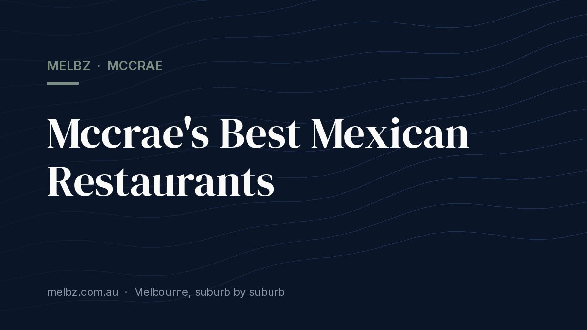 Title card: Mccrae's Best Mexican Restaurants