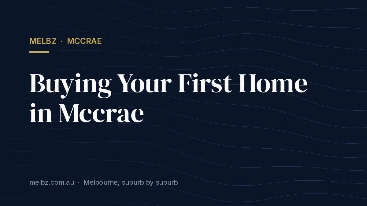 Title card: Buying Your First Home in Mccrae