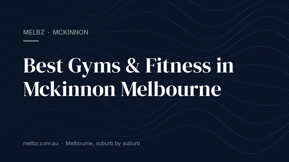 Title card: Best Gyms & Fitness in Mckinnon Melbourne
