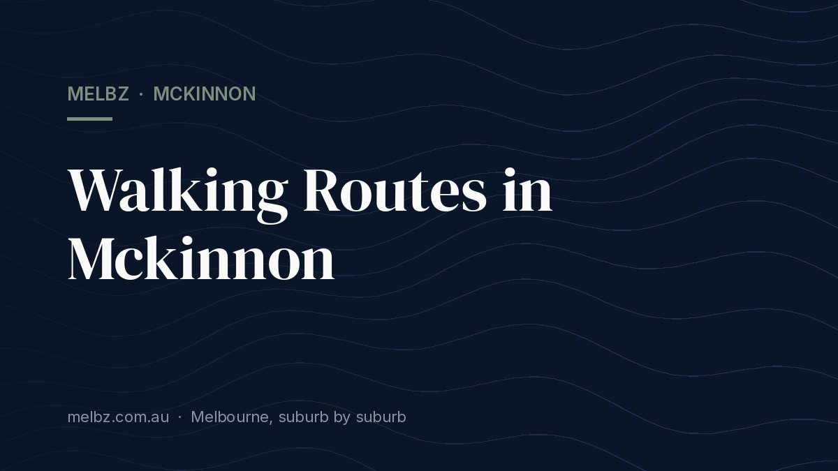 Title card: Walking Routes in Mckinnon