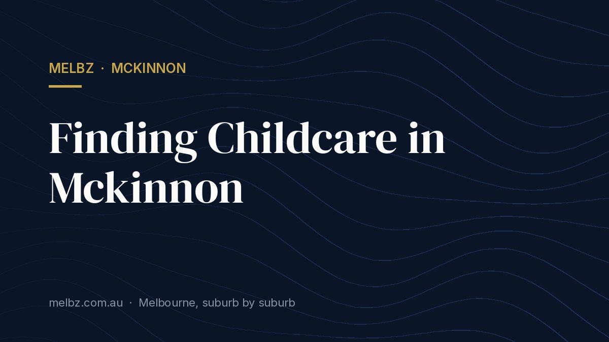 Title card: Finding Childcare in Mckinnon