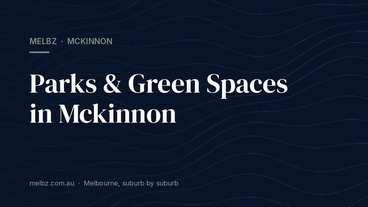 Title card: Parks & Green Spaces in Mckinnon