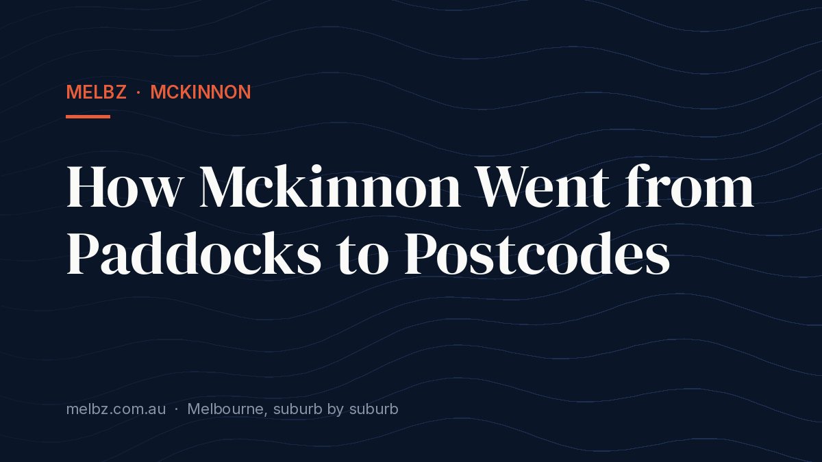 Title card: How Mckinnon Went from Paddocks to Postcodes