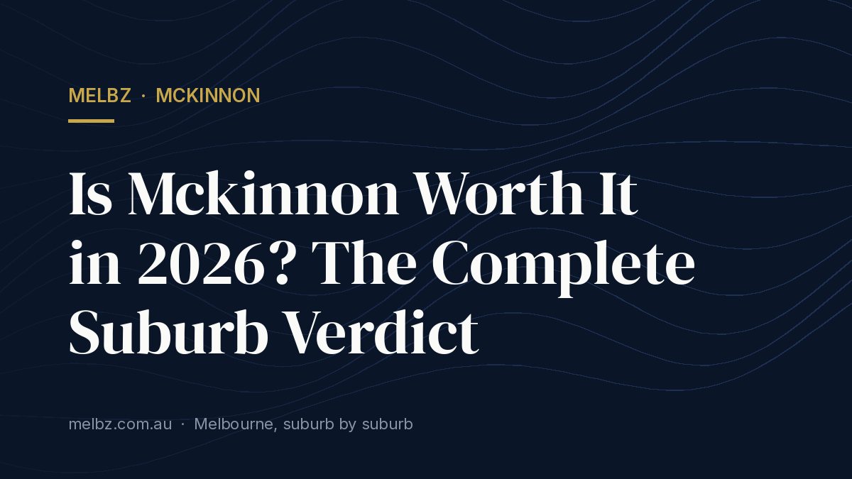 Title card: Is Mckinnon Worth It in 2026? The Complete Suburb Verdict